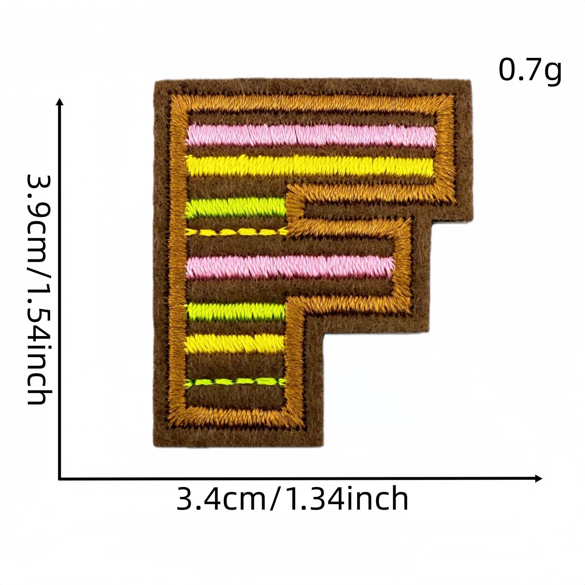 Wholesale Polyester Cartoon Alphabet Embroidery Patches Iron On DIY Clothing Bag Accessory