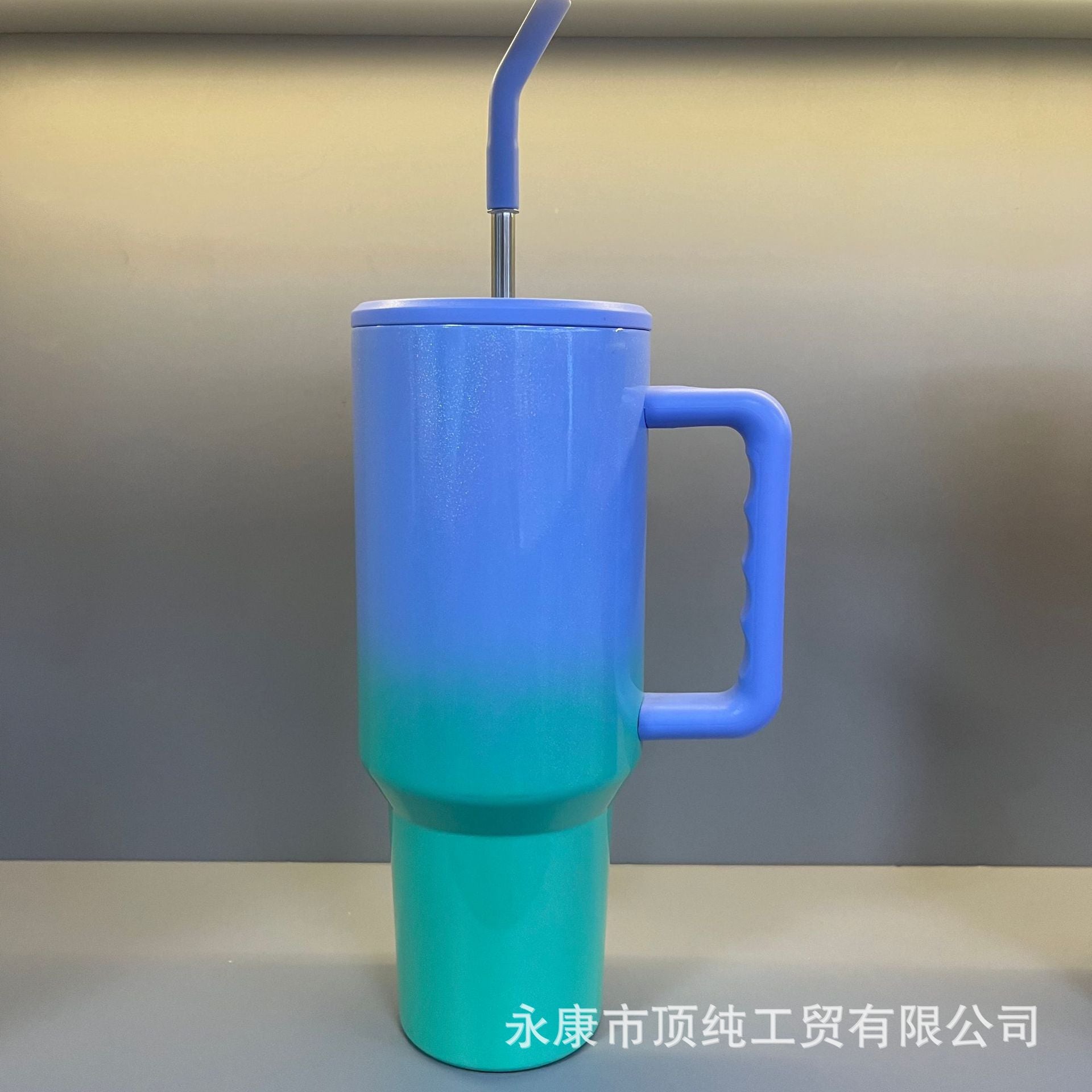 Wholesale 40oz Thermal Sublimation Handle Cup Large Capacity Stainless Steel Straw Ice Cup