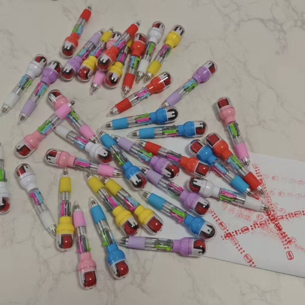 Wholesale 2pcs Creative Mini Roller Seal Short Four Color Pen
