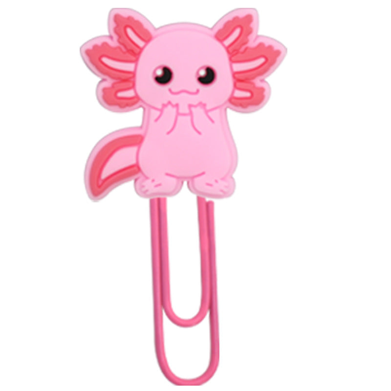 Wholesale Random 50pcs Cartoon Ocean Salamander Animal Paperclip Bookmark