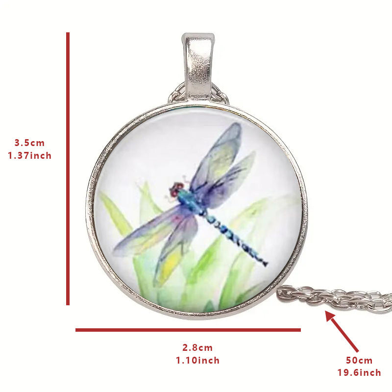 Wholesale Creative and fashionable dragonfly time gem crystal pendant