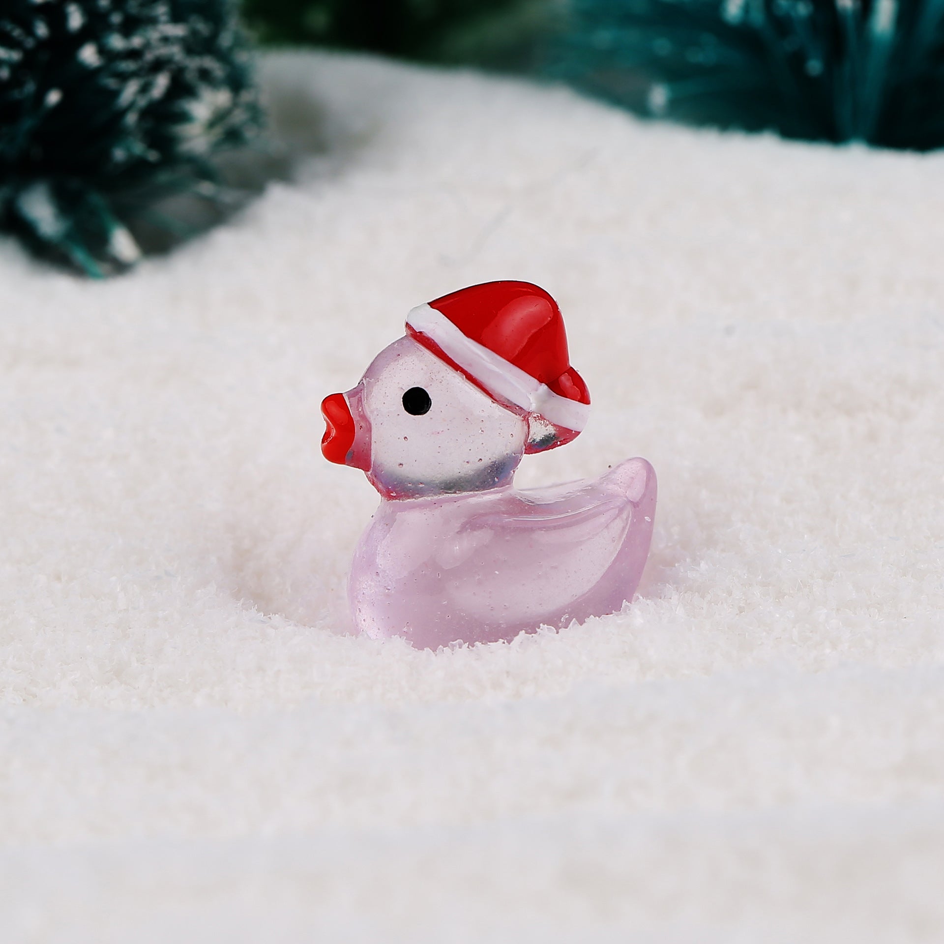 Wholesale DIY Miniature Landscape Decoration Glowing Christmas Duck Doll Accessories