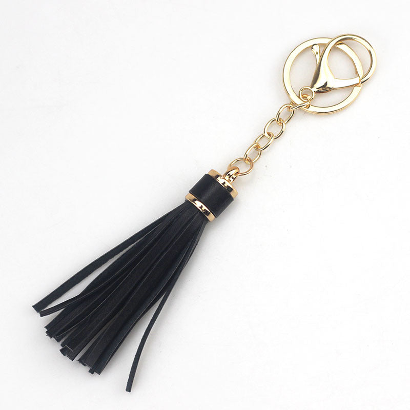 Wholesale Multicolor Leather Rope Tassel Keychain Accessories