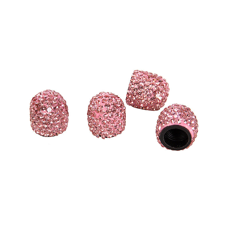 Wholesale Automotive Valve Caps with Diamond Inlay Creative Rhinestone Valve Core Wheels Rubber Tire Caps