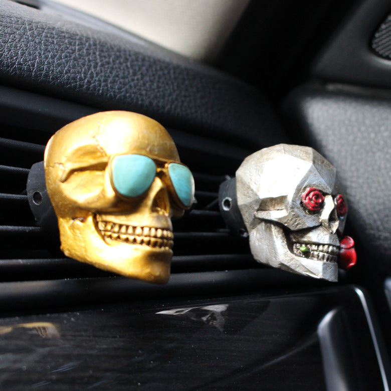 Wholesale Resin Car Creative Rose Skull Fragrance