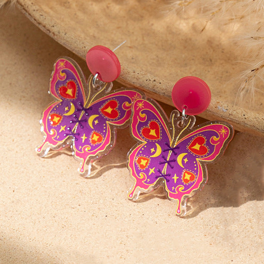 Wholesale Acrylic Butterfly Earrings