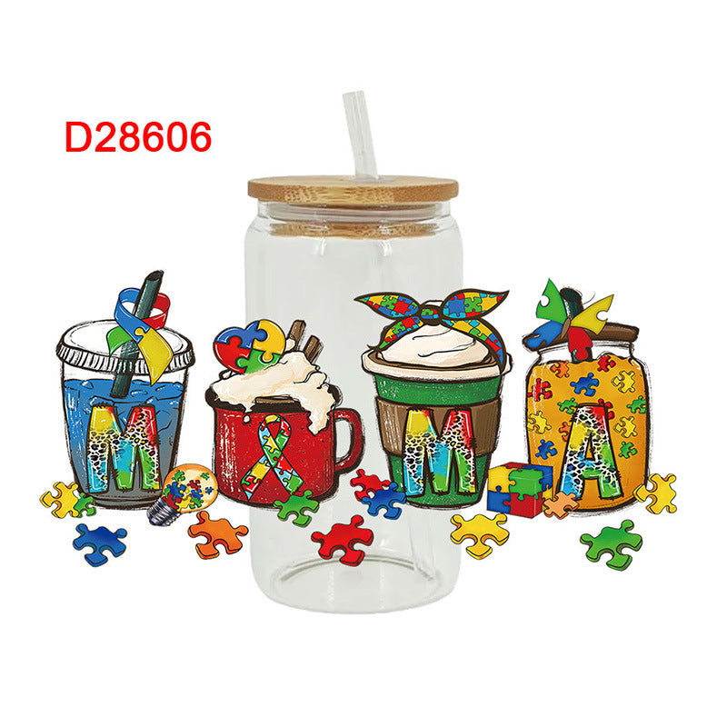 Wholesale UV Transfer Paste Glass Crystal Label Crystal Paste 16OZ UV DTF WRAPS