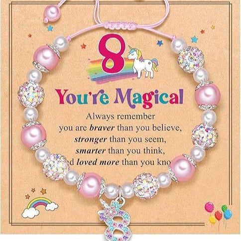 Wholesale Hand woven colorful diamond unicorn pendant bracelet