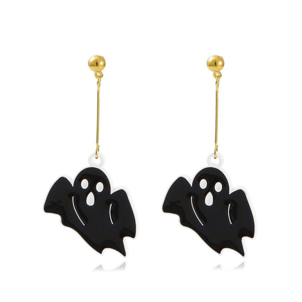 Wholesale Halloween Pumpkin Head Ghost Creative Alloy Earrings