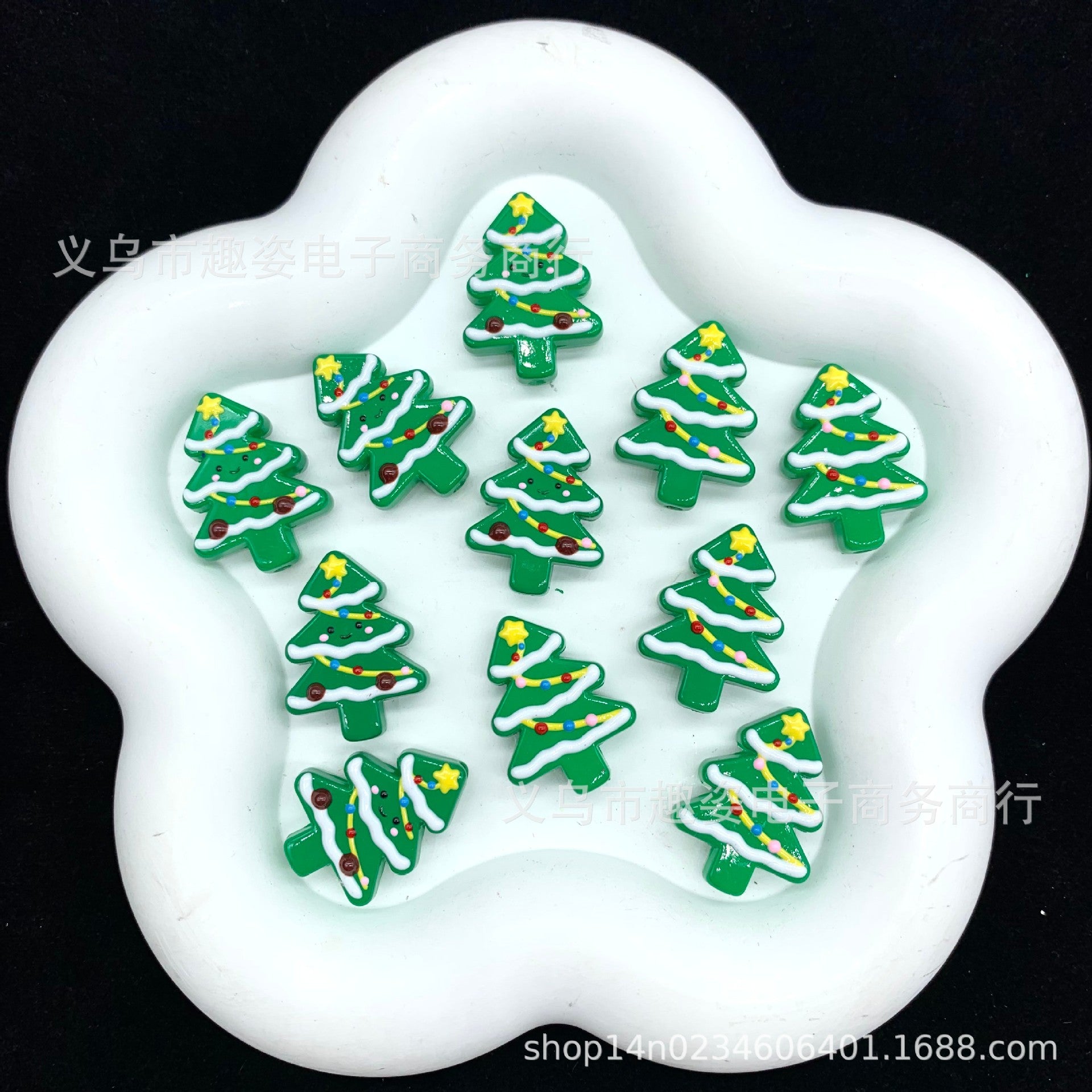 Wholesale  10pcs    Colorful Christmas tree beads and loose beads Acrylic Beads
