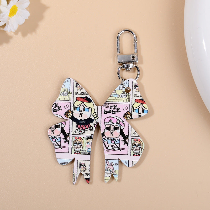 Wholesale 10pcs/ pack bow keychain pendant DIY accessories