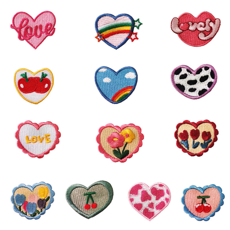 Wholesale Cartoon Heart Fabric Patch