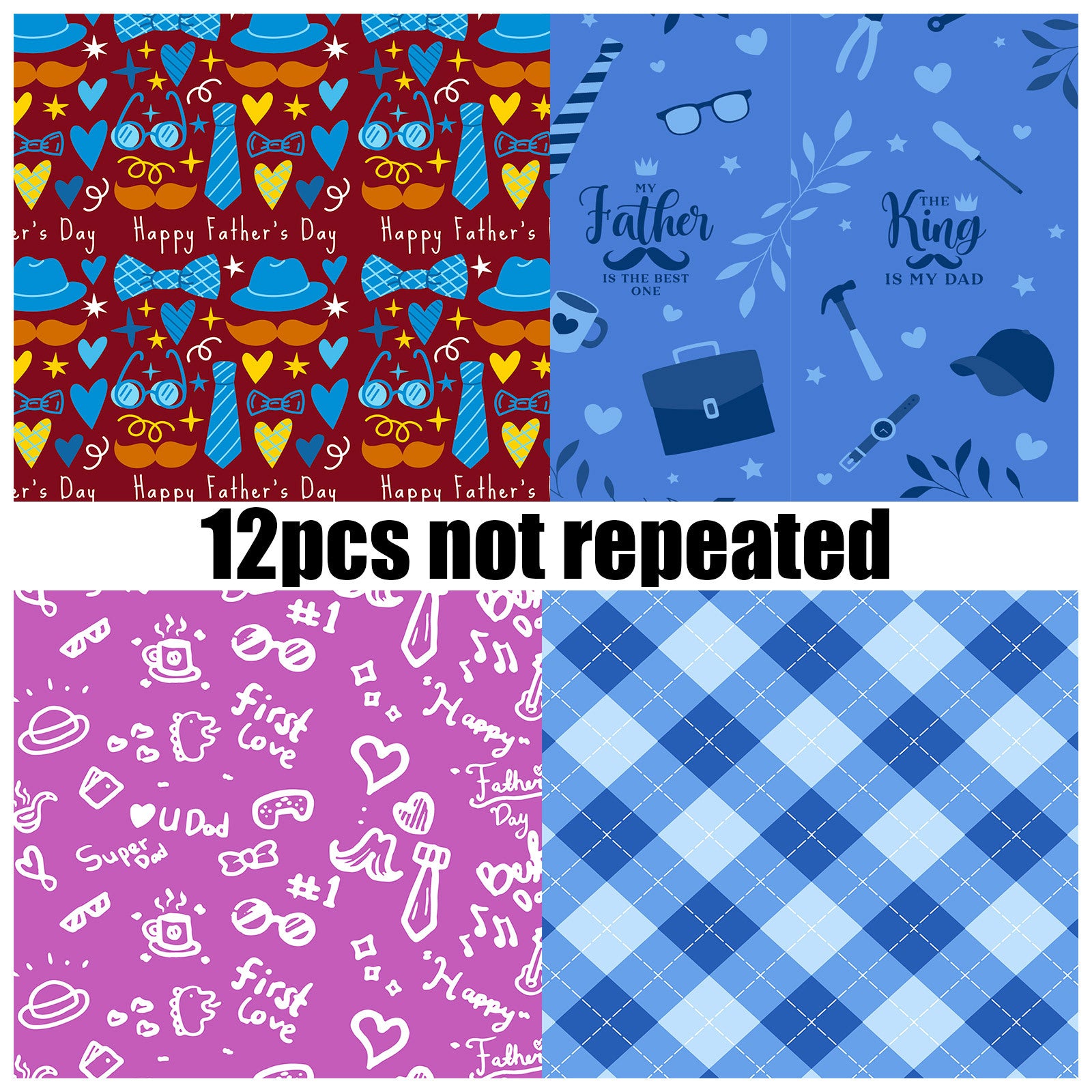 Wholesale Striped Father's Day Decorative Material Paper