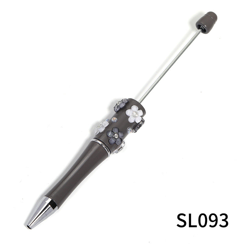 Wholesale 5pcs/pack Heavy Industry diy Beadable Pen Diamond Five-petal Flower Bead Pen