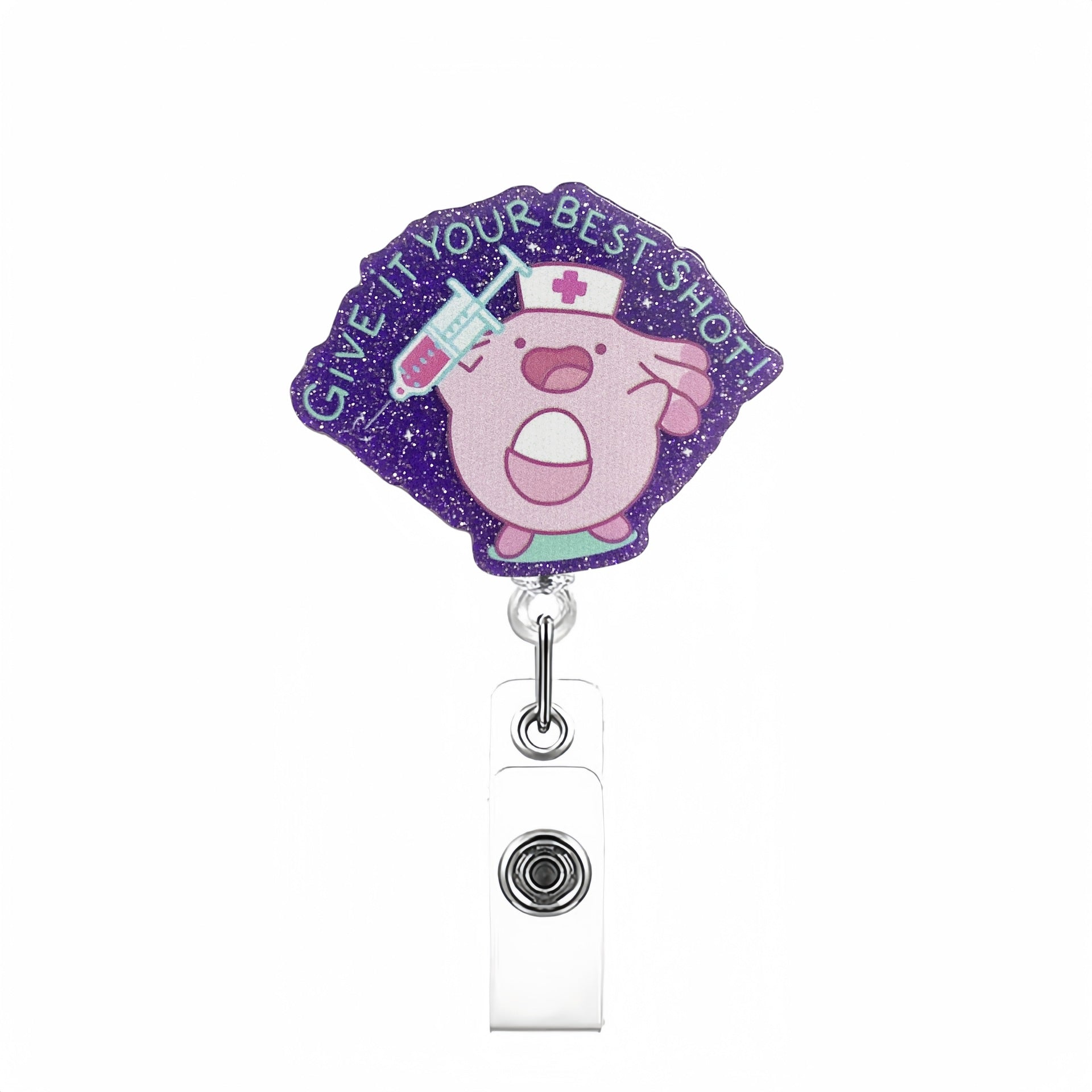 Wholesale DIY ID card retractable badge clip keychain