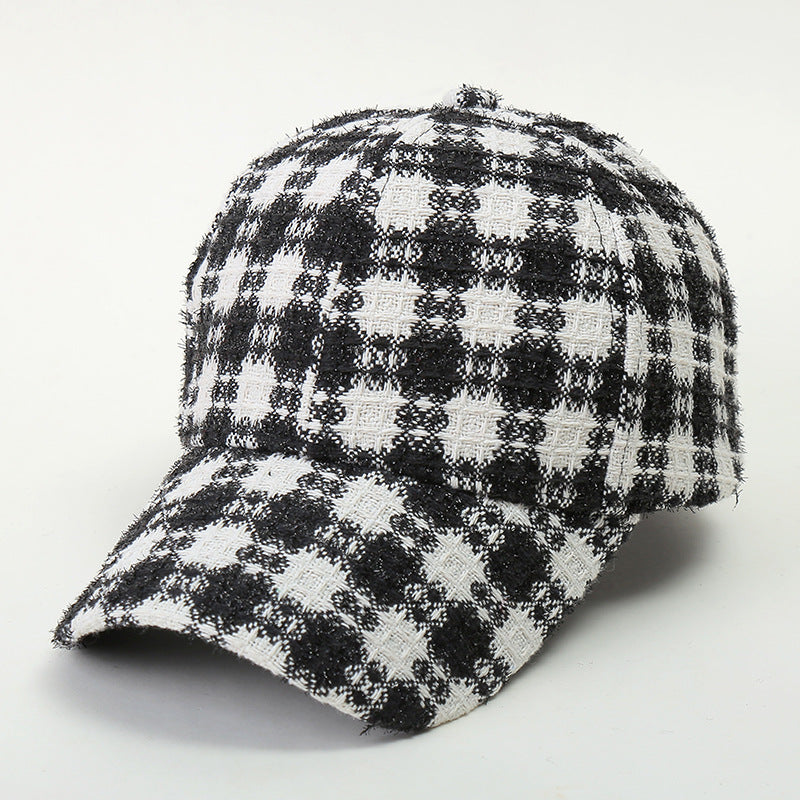 Wholesale Fabric Plaid Warm Baseball Caps