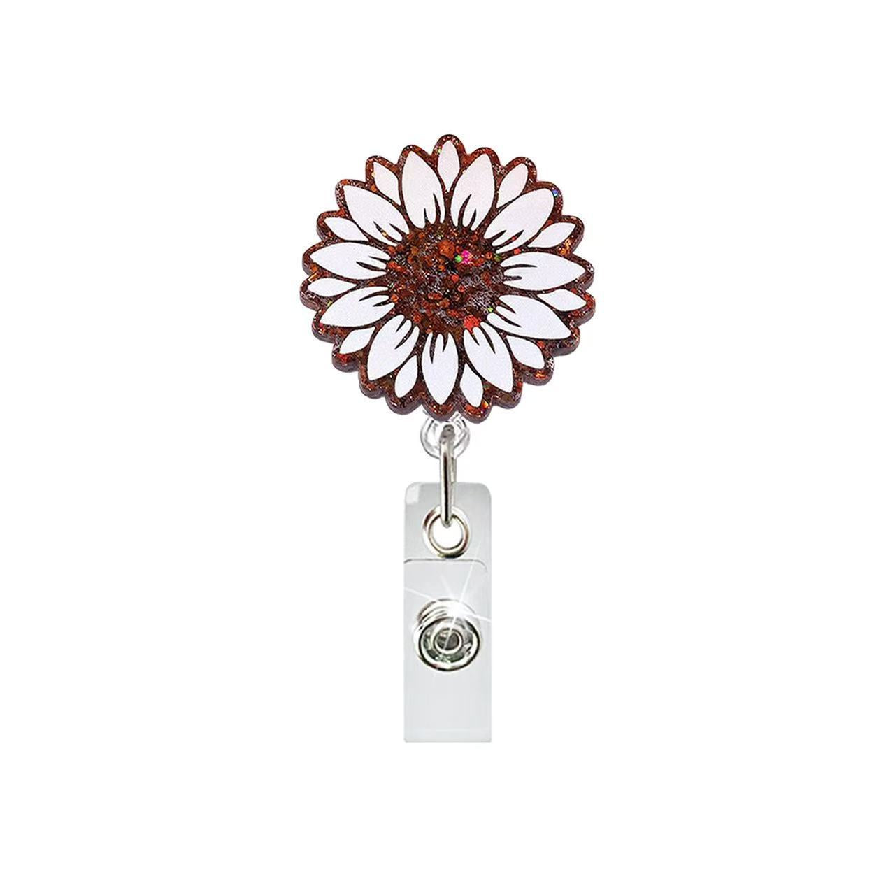 Wholesale Colorful petals sunflower flowers Badge Reels
