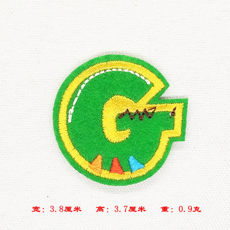 Wholesale Colorful English letter embroidery DIY Patches
