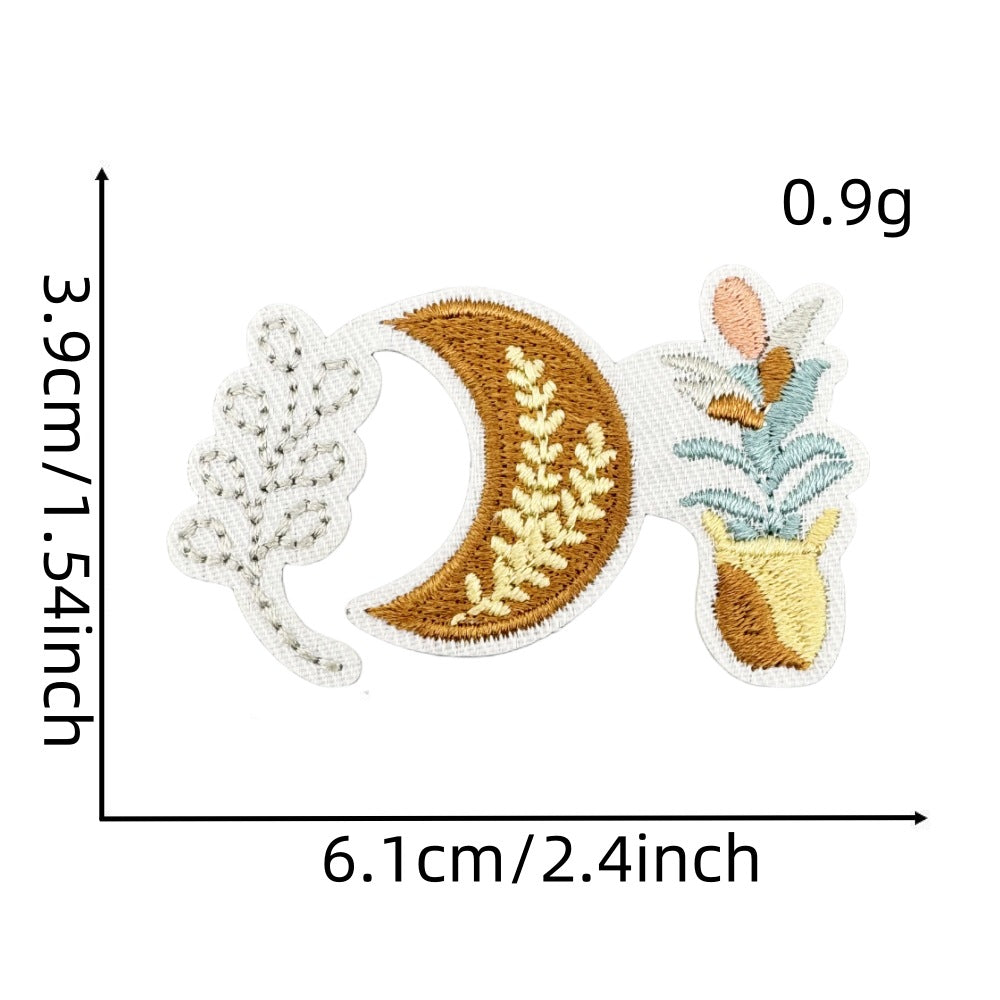 Wholesale Cute Bohemian Embroidered Patches Polyester Thread For Clothing Bags And Resale