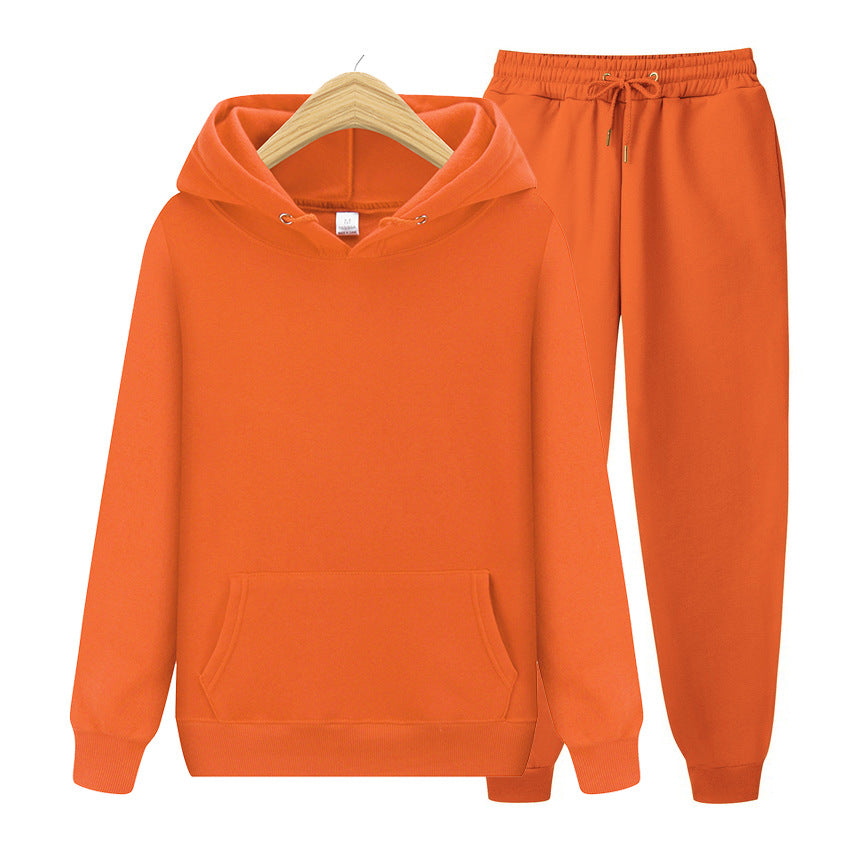 Wholesale Autumn and Winter Solid Color Sweatshirt Sports Suit