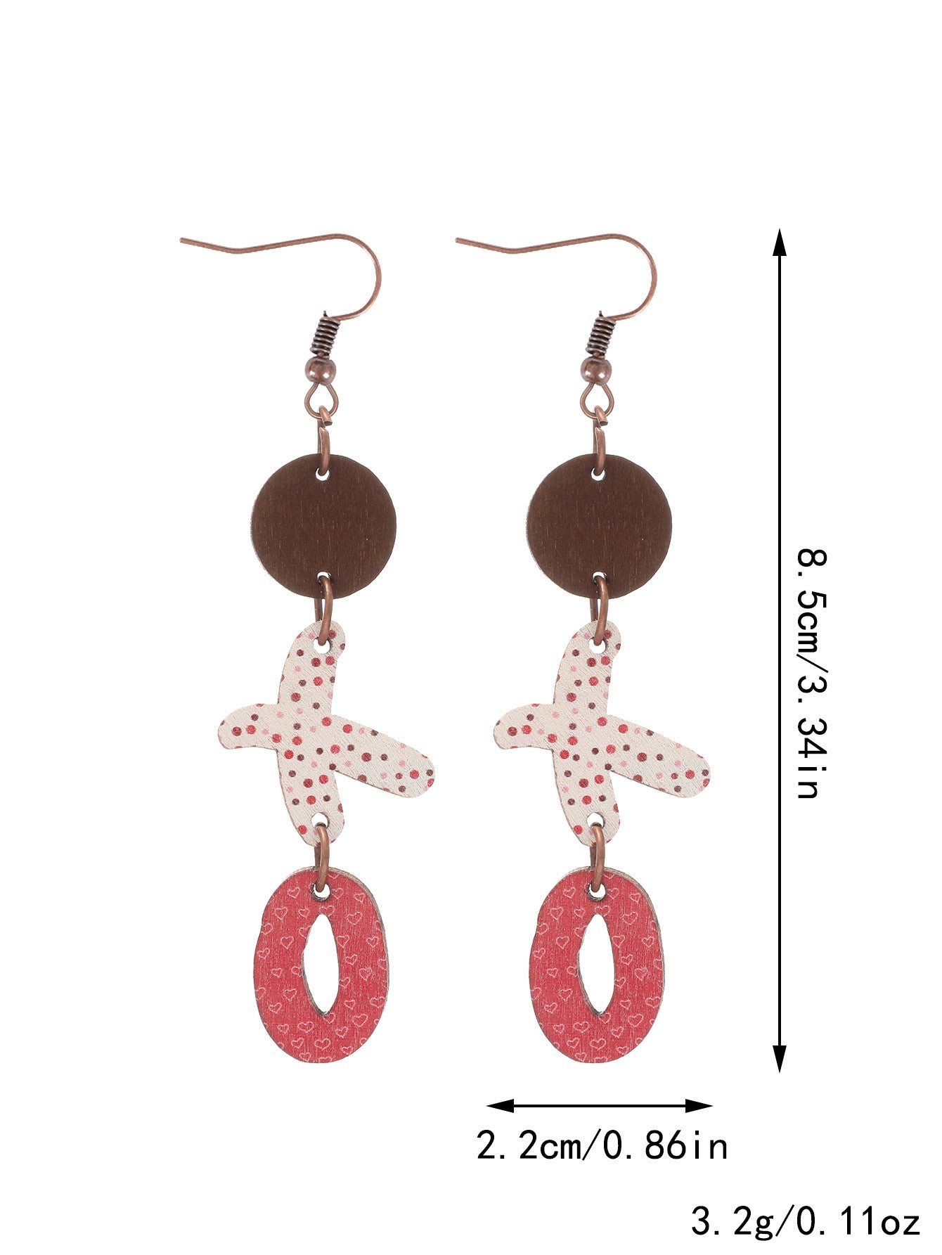 Wholesale Valentine' s Day Love Cherry Wine Glass Earrings
