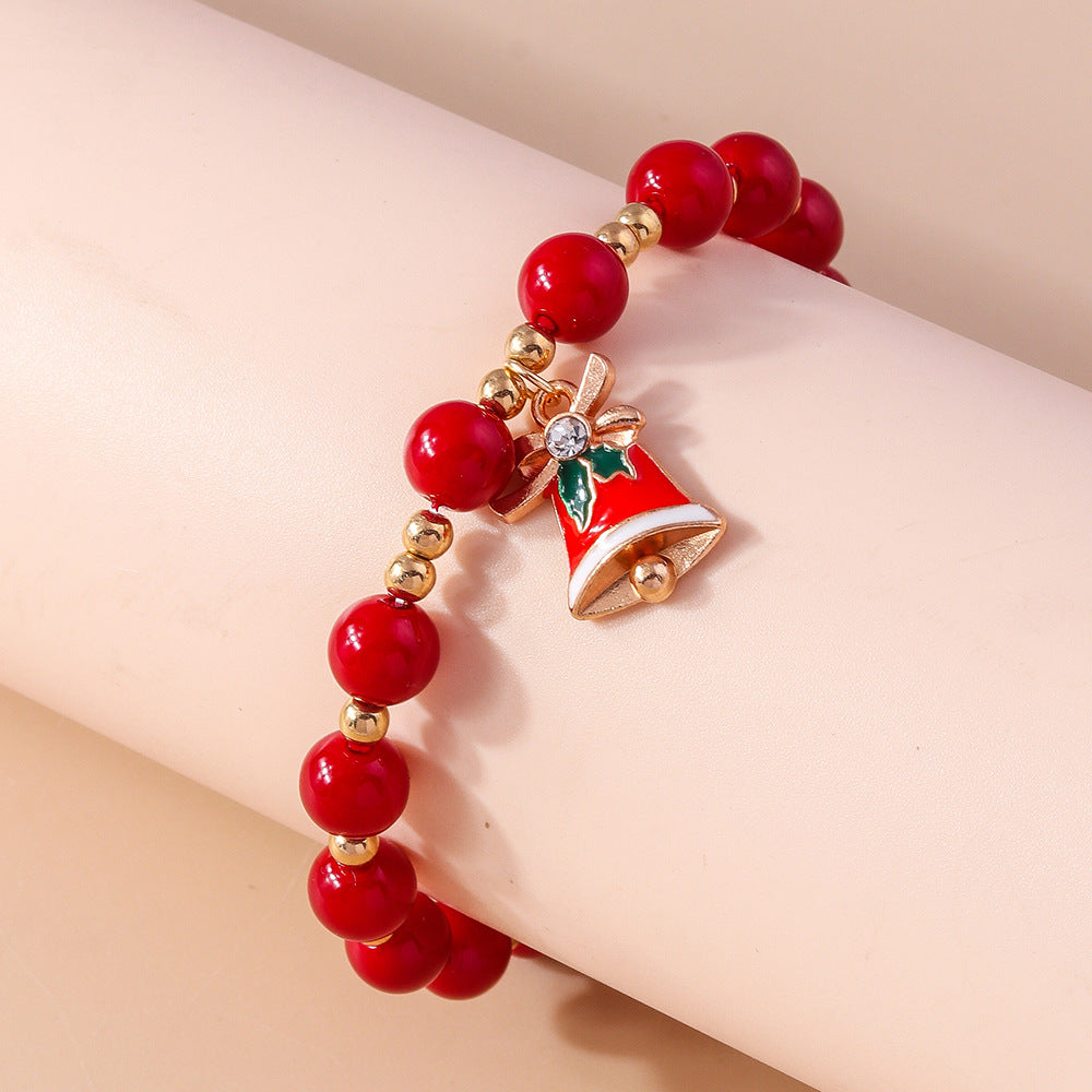 Wholesale Christmas Santa Claus Elk Beaded Bracelet