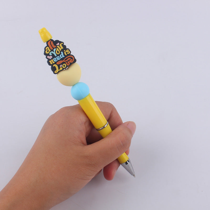Wholesale Cartoon Pattern Mother Series Silicone Beaded Ballpoint Pen