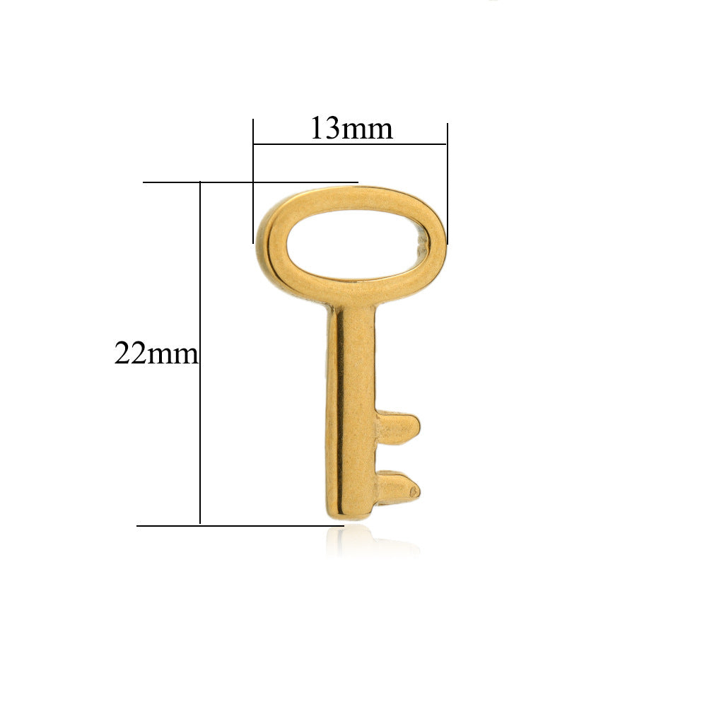 Wholesale 5PCS/PACK Stainless Steel Hollow Heart Key Padlock Small Pendant DIY Jewelry Accessories