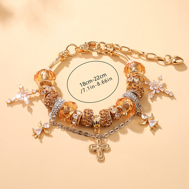 Wholesale Golden flower DIY adjustable bracelet