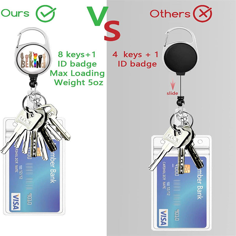 Wholesale ABS Rainbow Badge Holder Keychain