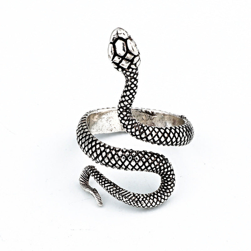 Wholesale new retro paint snake ring unisex ring source manufacturers spot