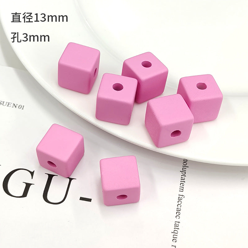Wholesale 100PCS/Pack Square Block 13mmDIY Acrylic Beads