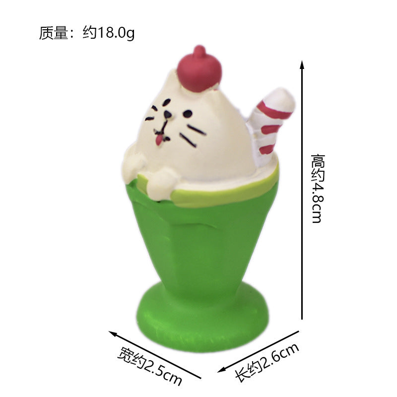Wholesale  Themed Clown Cat Pumpkin Miniature Resin Scene Ornament For Home Decor Gift