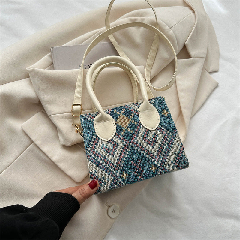 Wholesale PU Ethnic Style Small Square Bag