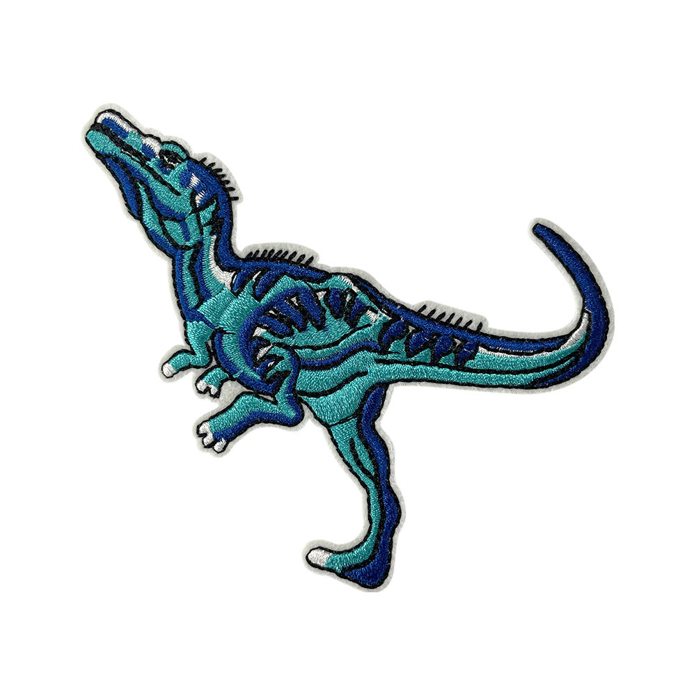 Wholesale Stylish Dinosaur Embroidered Patch With Hot Melt Glue For Kids Coats And Jeans