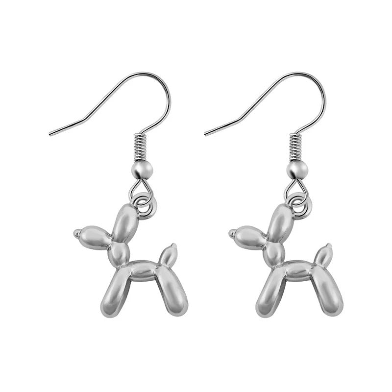 Wholesale Personality Creative Balloon Dog Popular Earrings Ornaments