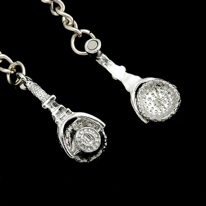 Wholesale Alloy Headphone Magnetic Stitching Couple Keychain