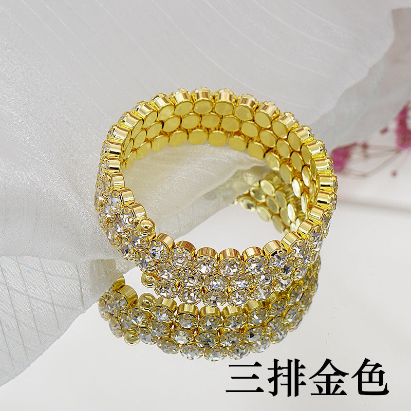 Wholesale Entangled Fashion Trendy Rhinestones Bracelet