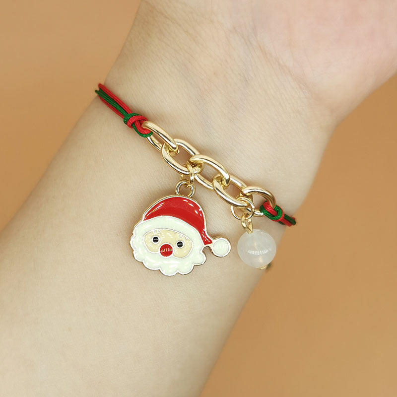 Wholesale Luminous Christmas Alloy Woven Bracelets