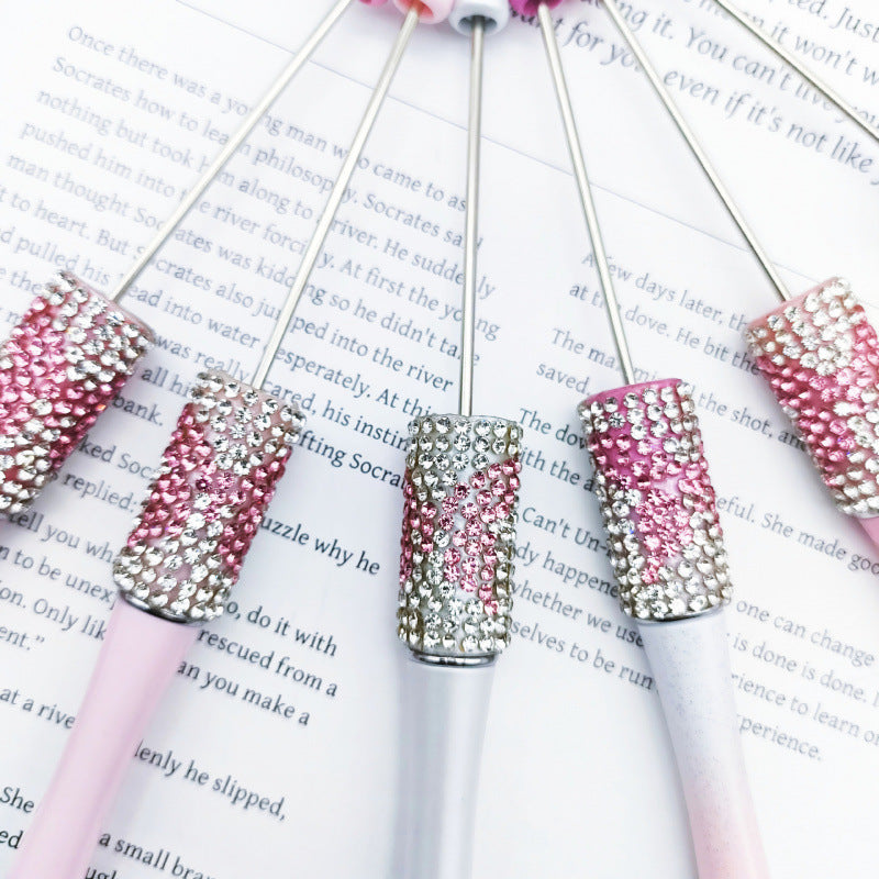 Wholesale Pink Butterfly Diamond Bead beadable pens