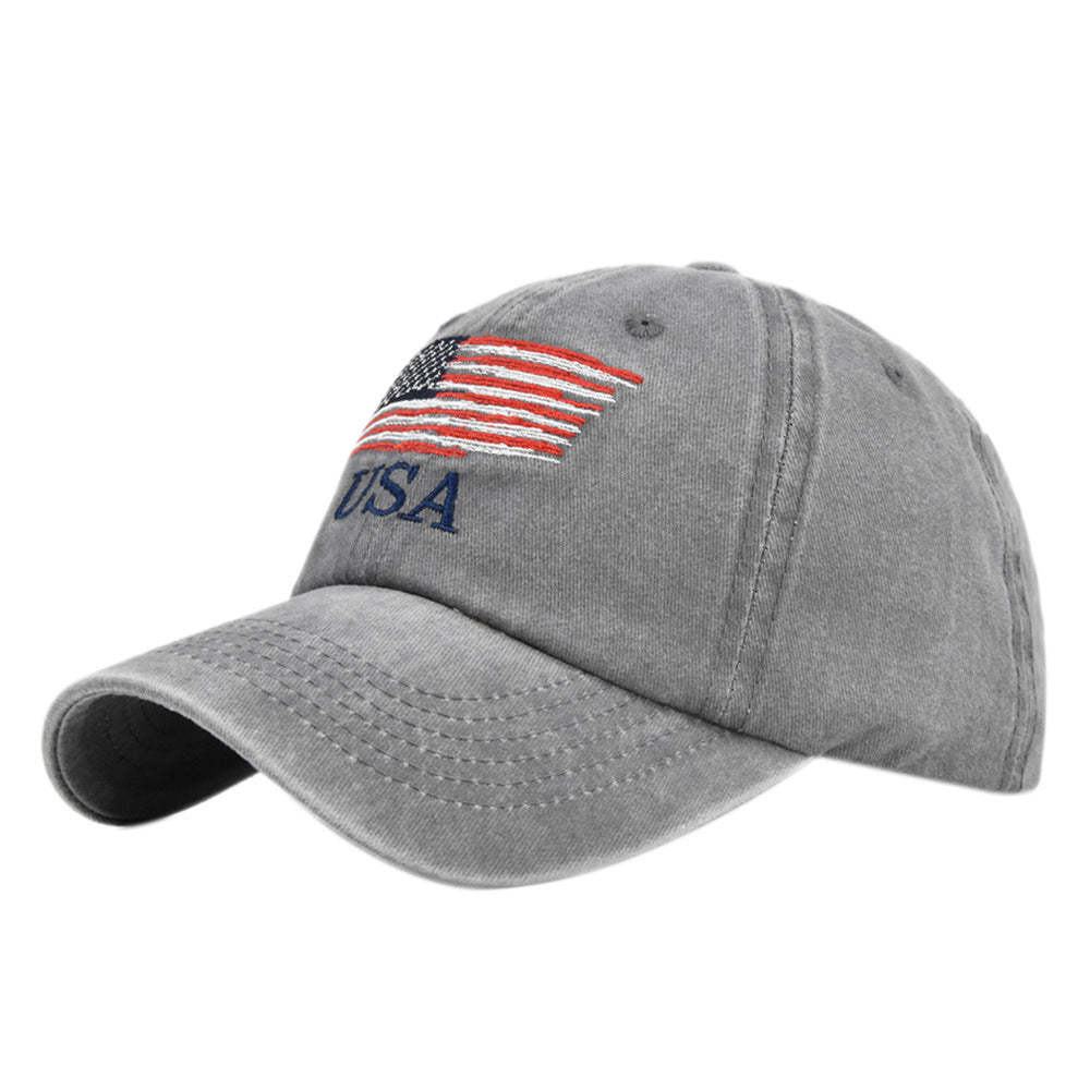 Wholesale American Flag Vintage Independence Day Embroidered Baseball Cap