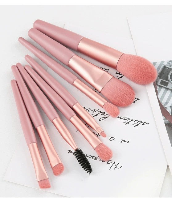 Wholesale 8pcs Soft Bristle Mini Matte Makeup Brush Set