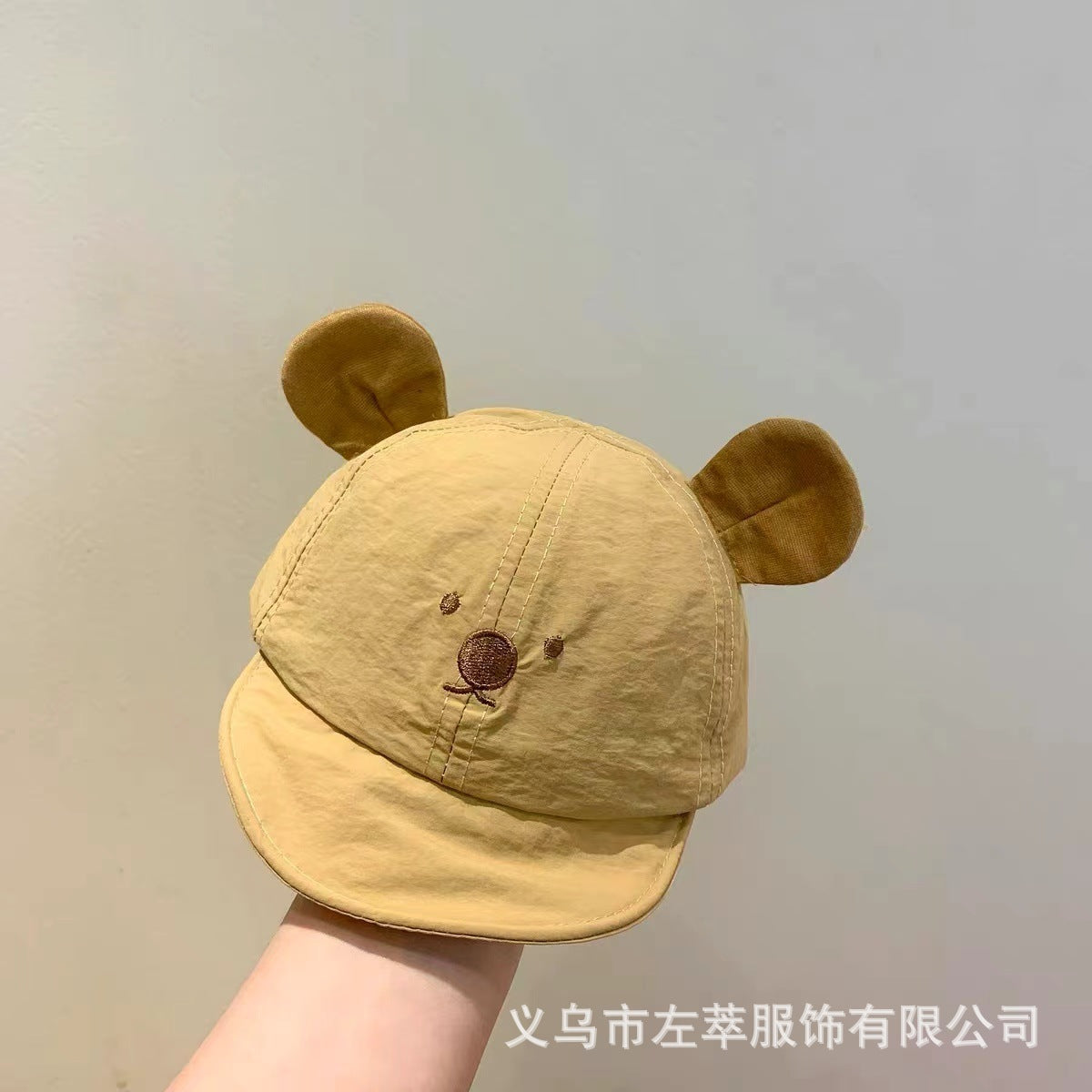 Wholesale Baby Cute Bear Embroidered Soft Brim Baseball Cap