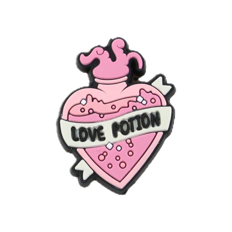 Wholesale Random 100pcs  Valentine' s Day Series Silicone Beads Focal Beads