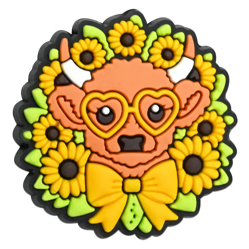 Wholesale Random 100pcs/pack Flower series cartoon bead   Focal Beads