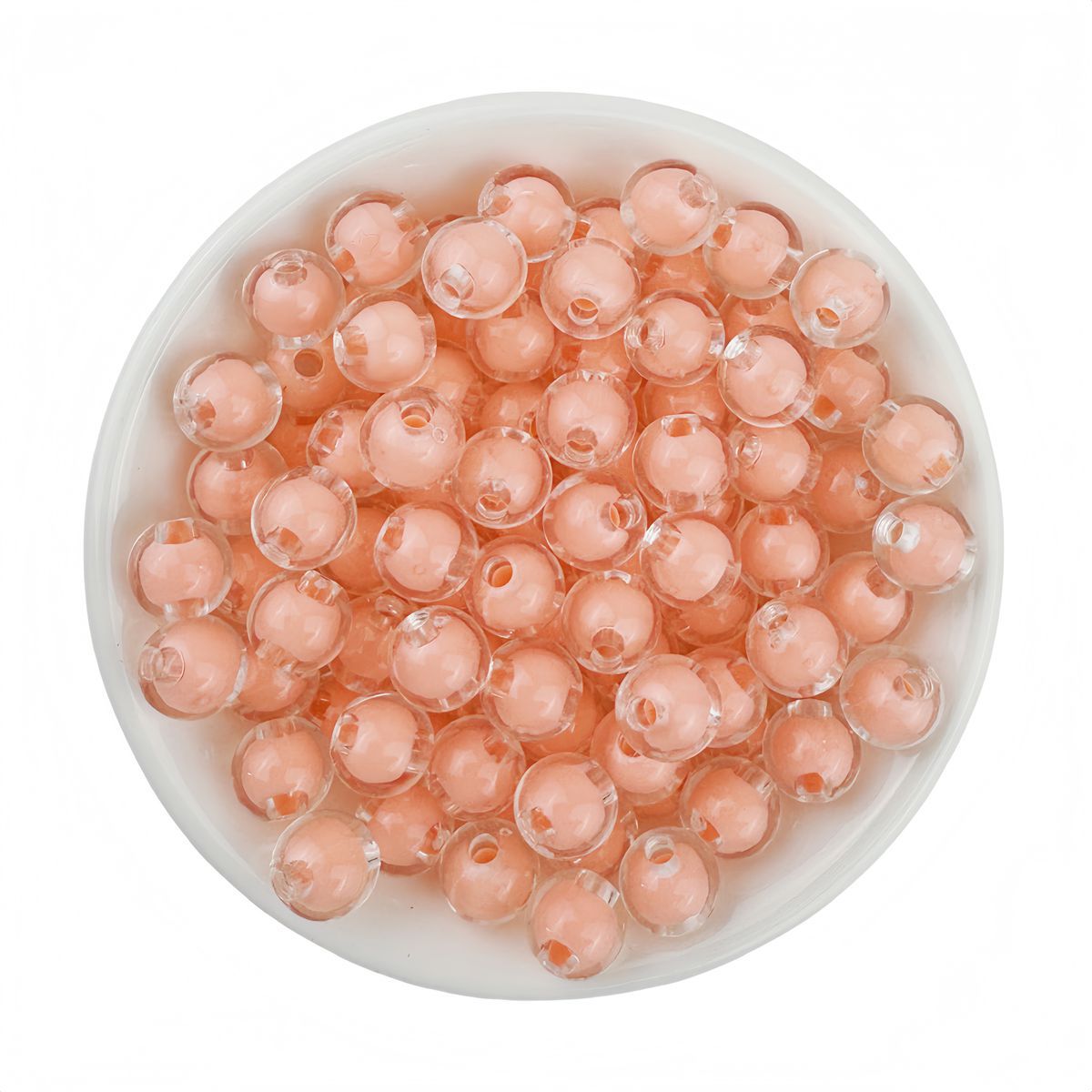 Wholesale 8mm10mm transparent beads straight hole color beads diy 50pcs/pack