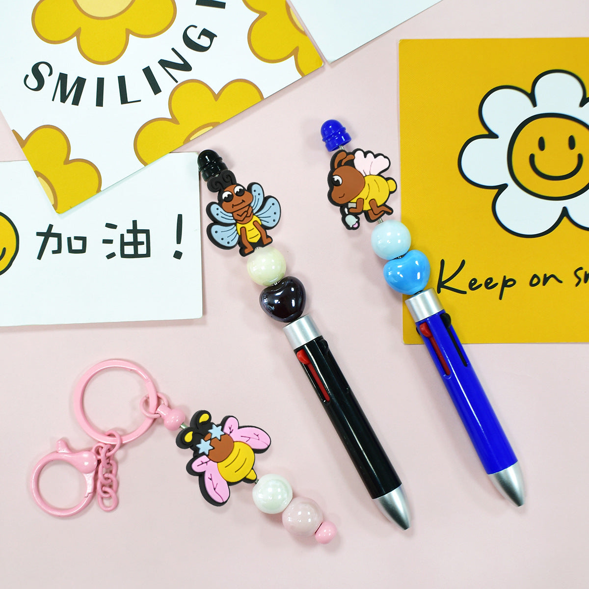 Wholesale  Random 100pcs/pack Little Bee Bead Series  Focal Beads