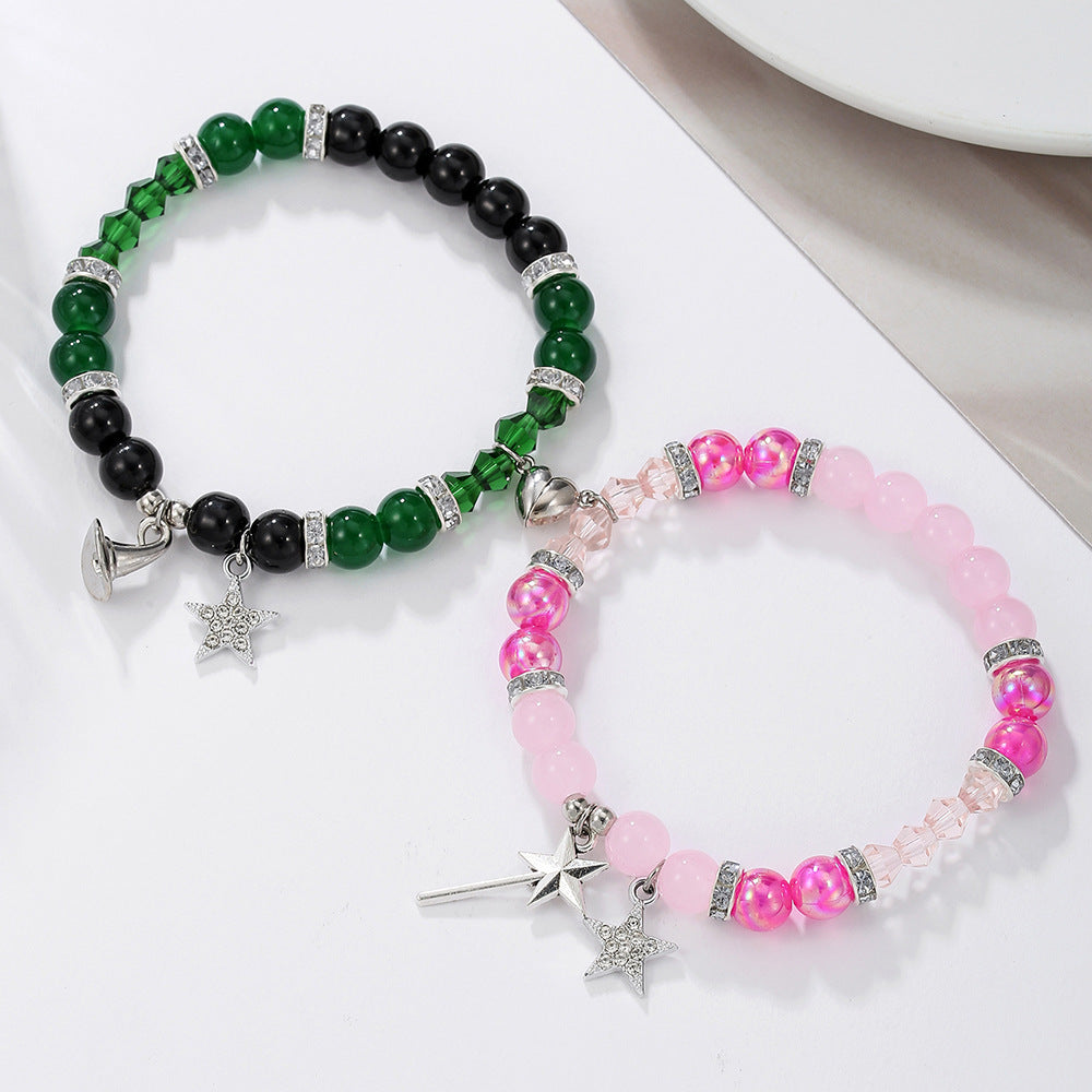 Wholesale Wicked Beaded Heart Magnet Bracelet Set