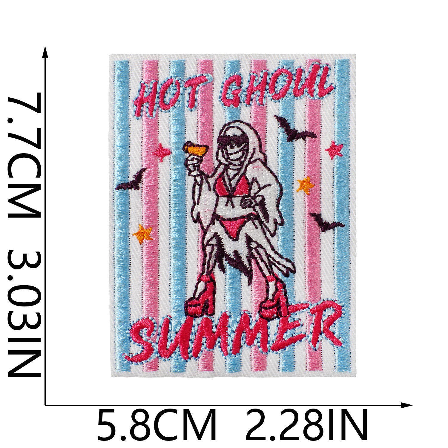 Wholesale  Embroidered Iron On Patches Ghost Zombie Design For Denim et And Bag Decorative Badge