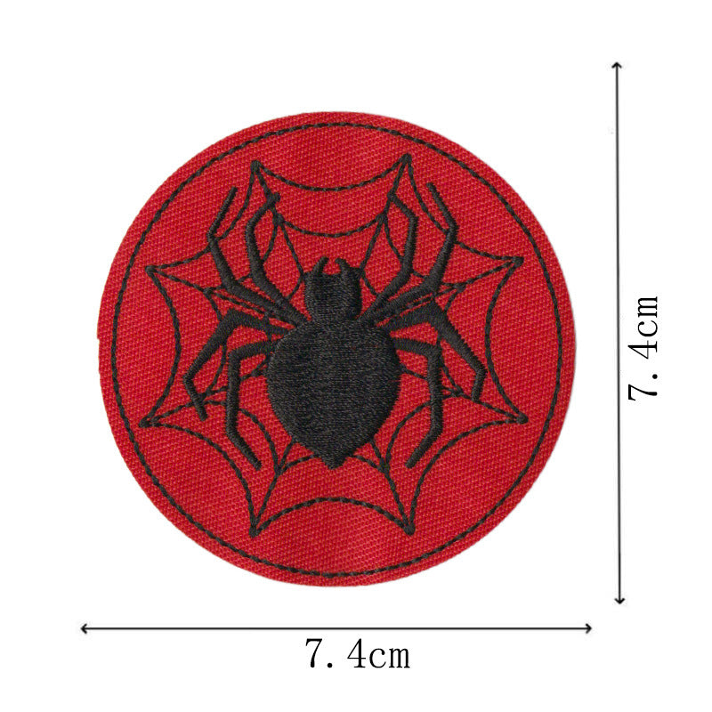 Wholesale 14Pcs Cartoon Red  Embroidered Patch Set With Letters Numbers For Towel Decoration Craft Supply